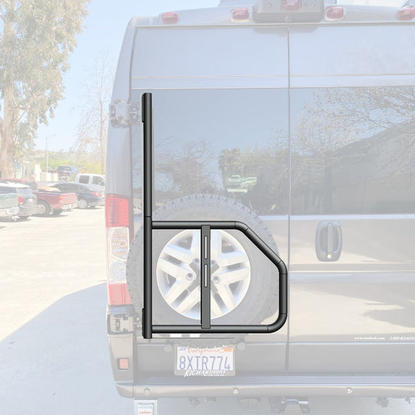 Aluminess 2014-23 Ram Promaster Rear Door Box/Tire Rack - Driver Side
