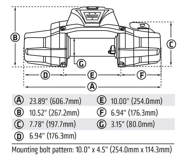 Warn ZION 12S  Winch Synthetic 110012  (12,000 lbs)