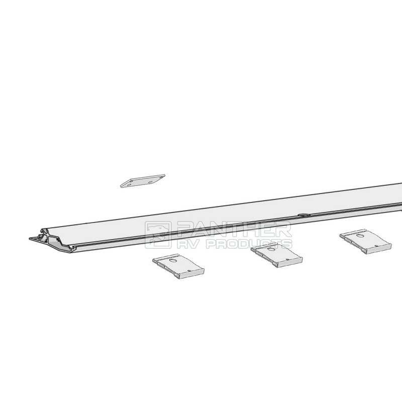 Fiamma F80S Roof Mount 13'2" (4.0m)  Deep Black case, grey fabric DIRECT TRANSIT MOUNT