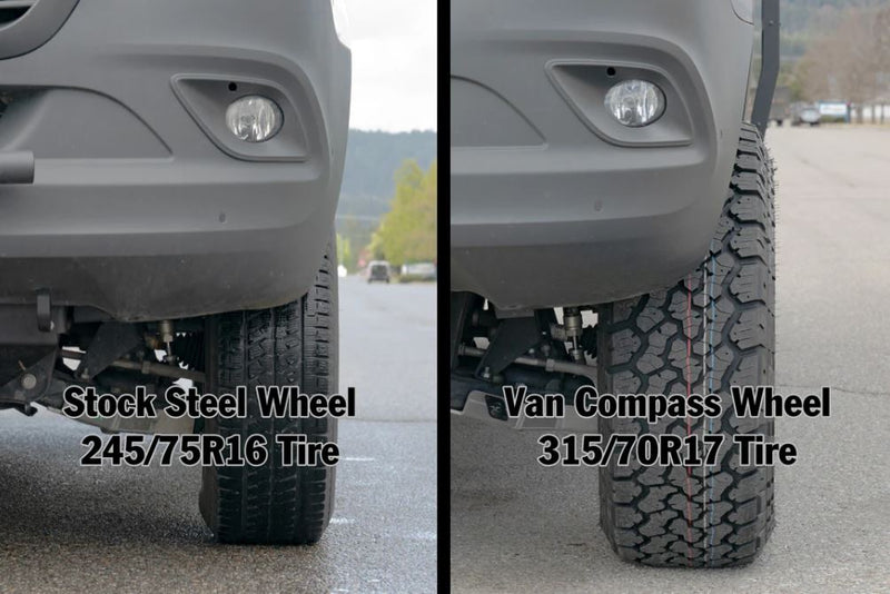 SLICE - 17x8" WHEEL in SATIN BLACK - Sprinter VS30 & NCV3 (2007 TO 2025) Van Compass