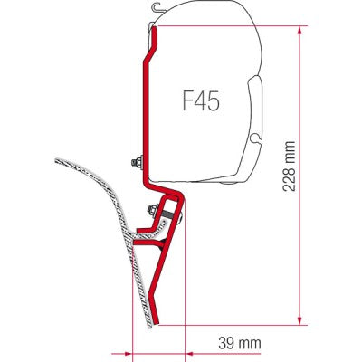 Fiamma F45S Wall (Rack) Brackets for Kit VW T3 Westfalia 1980-1991