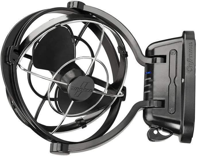 SIROCCO II 12/24V GIMBAL FAN - BLACK  **Free Shipping in Canada**