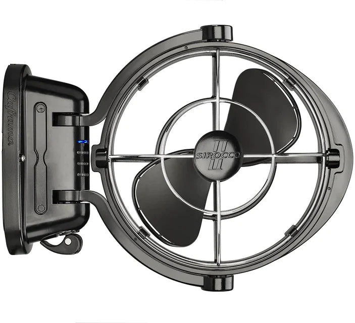 SIROCCO II 12/24V GIMBAL FAN - BLACK  **Free Shipping in Canada**